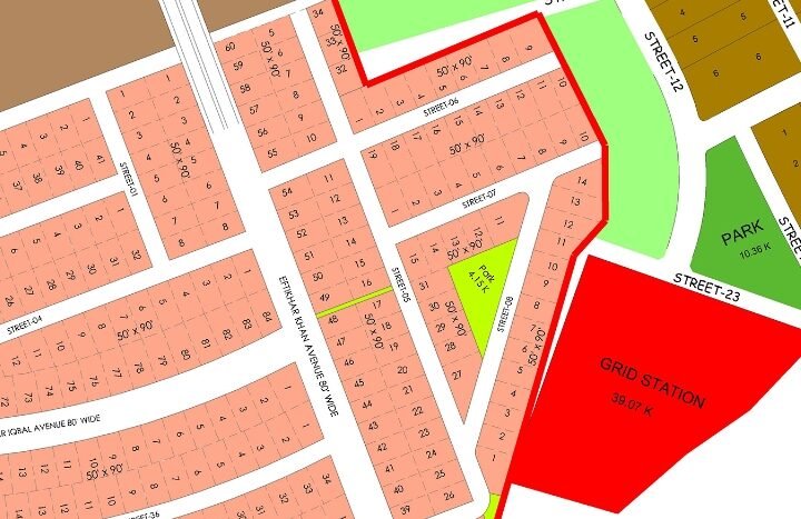 One kanal avenue plot for sale